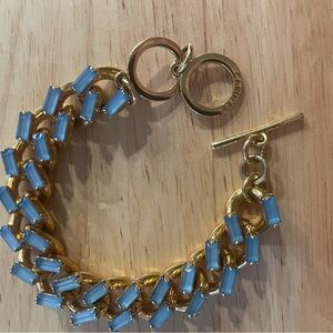 Carolee Toggle Chic Gold and Blue Bracelet